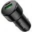 Автомобильное зарядное устройство Hoco Z42 Light road dual port digital display PD20W + QC3.0 car charger Черный - миниатюра 1