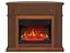 Электрокамин универсальный 2в1 ArtiFlame Linz AF23BS коричневый с LED подсветкой - миниатюра 1
