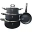Набор кастрюль со сковородой Top Kitchen TK00094 7 предметов с гранитным покрытием с индукционным дном Черный - миниатюра 1