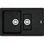 Кухонная мойка Franke Basis, фрагранит, прямоугольник, с крылом, 780х500х200мм, чаша - 1,5, врезная, BFG 651-78, черный матовый - миниатюра 1