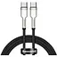 Кабель Baseus Cafule Series Metal Data Cable Type-C to Type-C 100W 1 м Чорний - мініатюра 1