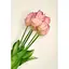 Тюльпани штучні Hvoya латексні махрові букет 5 квіток світло-рожеві - мініатюра 2