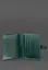 Кожаная обложка-портмоне для удостоверения офицера 11.0 зеленая - миниатюра 4