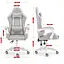 Компьютерное кресло Hell's HC-1000 Grey White (тканина) - миниатюра 6