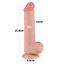 Фалоімітатор Sliding-Skin Dual Layer Dong 8'' Flesh 20.8 см тілесний - мініатюра 5