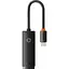 USB-хаб Baseus Lite Series USB-C - RJ45 LAN Adapter 0.22 м Black (WKQX000301) [111356] - мініатюра 1