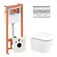 Набор: Qtap Scorpio Ultra Quiet унитаз подвесной QT1433053EUQW + Nest комплект инсталляции 4в1 (круглая клавиша Chrome) QT0133M425 + M11112CRM - миниатюра 1