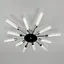 Потолочная люстра в форме солнечных лучей на 12 плафонов G9 Ø 69х8 см Line F | Ст. 1276/12 CH - миниатюра 1