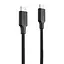 Кабель Proove Striped Silicone Type-C to Type-C 60W (1m) black - мініатюра 1