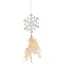 Украшение-подвеска Chomik Ангел бант снежинка с перьями 22 см 3 шт. шампань (5900779855892) - миниатюра 3