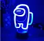 Нічник-світильник 3DАмонг Ас 3DTOYSLAMP 20х10 см osv0001144 - мініатюра 1