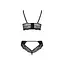 Комплект із еко-шкіри з мереживом Passion Loona Set black L/XL - мініатюра 6