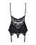 Сатиновый кружевной корсет Obsessive Obsessive 810-COR-1 babydoll & thong S/M - миниатюра 6