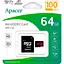 Карта пам'яті Apacer MicroSDXC R100 64GB Class 10 UHS-I/U1 + SD adapter (AP64GMCSX10UB-R) (139259) - мініатюра 4