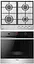 Комплект Hansa духовка электрическая + поверхность газовая черный+нержавеющая сталь - миниатюра 4