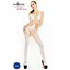Бодістокінг Passion BS030 комбінезон імітація топу та легінсів S/M/L white - мініатюра 2