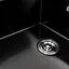 Кухонна мийка скляна CM 78x50 PVD Platinum Handmade чорна, Чорний - мініатюра 3