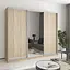 Шафа-купе тридверна MebelStar Уні AL 2ДСП/Дзеркало 240x45x210 см Дуб сонома (MBS-3083) - мініатюра 1