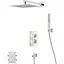 Душева система Corsan Ango 25 хром з виливом та термостатом + BOX прихованого монтажу ZA25TCHW, Хром - мініатюра 1