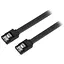 Кабель Sata чорний 50 см Atcom із засувками (17126) - мініатюра 1