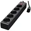 Фильтр сетевой для ИБП Gembird, 5 розеток, 1.8 м, черный, 10А, до 2.2 кВт, выключатель, заземление (SPG5-X-6B) - миниатюра 1