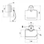 Держатель для туалетной бумаги Lidz (CRM)-114.03.01 - миниатюра 4