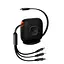 Кабель Baseus Traction Series Retractable 3 в 1 CAQY000001 (Micro +Lightning+Type-C) 100W 1.7m - миниатюра 1