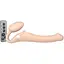 Безремневий страпон Strap-On-Me Vibrating Flesh M регульований з вібрацією та з пультом ДК діаметр 3.3 см - мініатюра 1