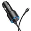 Адаптер автомобильный с кабелем HOCO NZ3 Type-C to Lightning Cable Clear way dual port car charger set 2Type-C - миниатюра 3