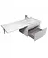 Тумба Мойдодир Wing 60-А-W з умивальником Rodeo 120 R з крилом над пралкою підвісна Білий - мініатюра 4
