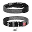 Нашийник для собак зі шкіри та відновленої бавовни Waudog Classic S Ш 15 мм Д 27-36 см чорний - мініатюра 1