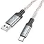 Дата кабель Hoco U112 Shine 2.4A USB to Type-C (1m) Gray - мініатюра 4