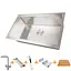 Комплект кухоннї мийки та змішувача з нержавіючої сталі NS-7042, Нержавіюча сталь - мініатюра 1