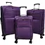 Набір тканинних валіз 3в1 з кодовим замком і телескопічною ручкою фіолетовий (M90-3) - мініатюра 1