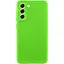Чехол TPU GETMAN Liquid Silk Full Camera для Samsung Galaxy S21 FE Салатовый / Neon Green - миниатюра 1