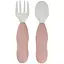 Набір ложка і виделка Beaba металевий 10+ рожевий (913596) - мініатюра 1
