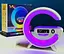 Светильник с беспроводной зарядкой телефона G63 LED Wireless Charging Speaker колонка ночник RGB-подсветка - миниатюра 3