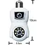 IP камера відеоспостереження в патрон RIAS V380-E27 (v380 APP) Wi-Fi 2 об'єктива 2MP+2MP White - мініатюра 5