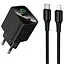 МЗП Hoco CS83A Excellent with digital display PD20W+QC3.0 (1USB-A/1C) + кабель Type-C to Lightning Black - мініатюра 1