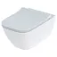 Унитаз подвесной Geberit Smyle Square Rimfree 500.685.01.1 с сидением Soft Close Sandwich, Белый - миниатюра 1