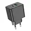 Зарядное устройство - Адаптер сетевой Borofone BAS14A Erudite charger 2 выхода 1USB + 1Type-C 20W черный - миниатюра 9