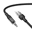 Аудиоадаптер Hoco UPA27 Spirit transparent digital audio conversion cable iP 1.2 м черный - миниатюра 3