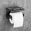 Тримач туалетного паперу Frap з полицею метал чорний F502-6 Чорний матовий - мініатюра 2