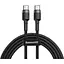 Кабель Baseus Cafule Type-C to Type-C PD2.0 60W (20V 3A) 1m grey black (CATKLF-GG1) - миниатюра 1