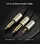 Аудіокабель UGREEN AV126 3.5mm TRS to Dual 6.35mm TS Audio Cable 2m (Gray)(UGR-10615) - мініатюра 3