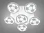 Современная LED люстра футбольный мяч, 105W, белая - миниатюра 3