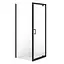 Душевая кабина Cersanit Brasco 80x80 см квадратная распашная прозрачное стекло без поддона black S168-011, про прозрачный, черный - миниатюра 1