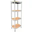 Металевий стелаж Emby Light Series (розмір 1500х450x300мм) 4 полиці ДСП до 100кг Білий - мініатюра 1