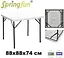 Стол раскладной SpringFun квадратный 88 см нагрузка 150 кг многофункциональный компактный для туризма - миниатюра 10