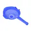 Дуршлаг пластиковый с ручкой 36х22.5 см, Kitchette Синий 84402 - миниатюра 1